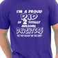 I'm A Proud Dad Of 2 Daughters Mens T-Shirt Size S-XXL