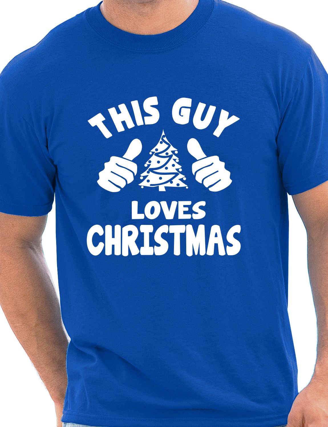 This Guy Loves Christmas Santa Xmas Mens T-Shirt Size S-XXL