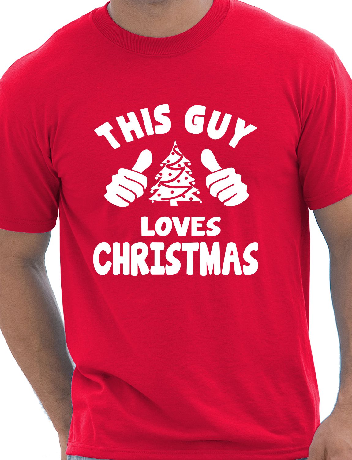 This Guy Loves Christmas Santa Xmas Mens T-Shirt Size S-XXL