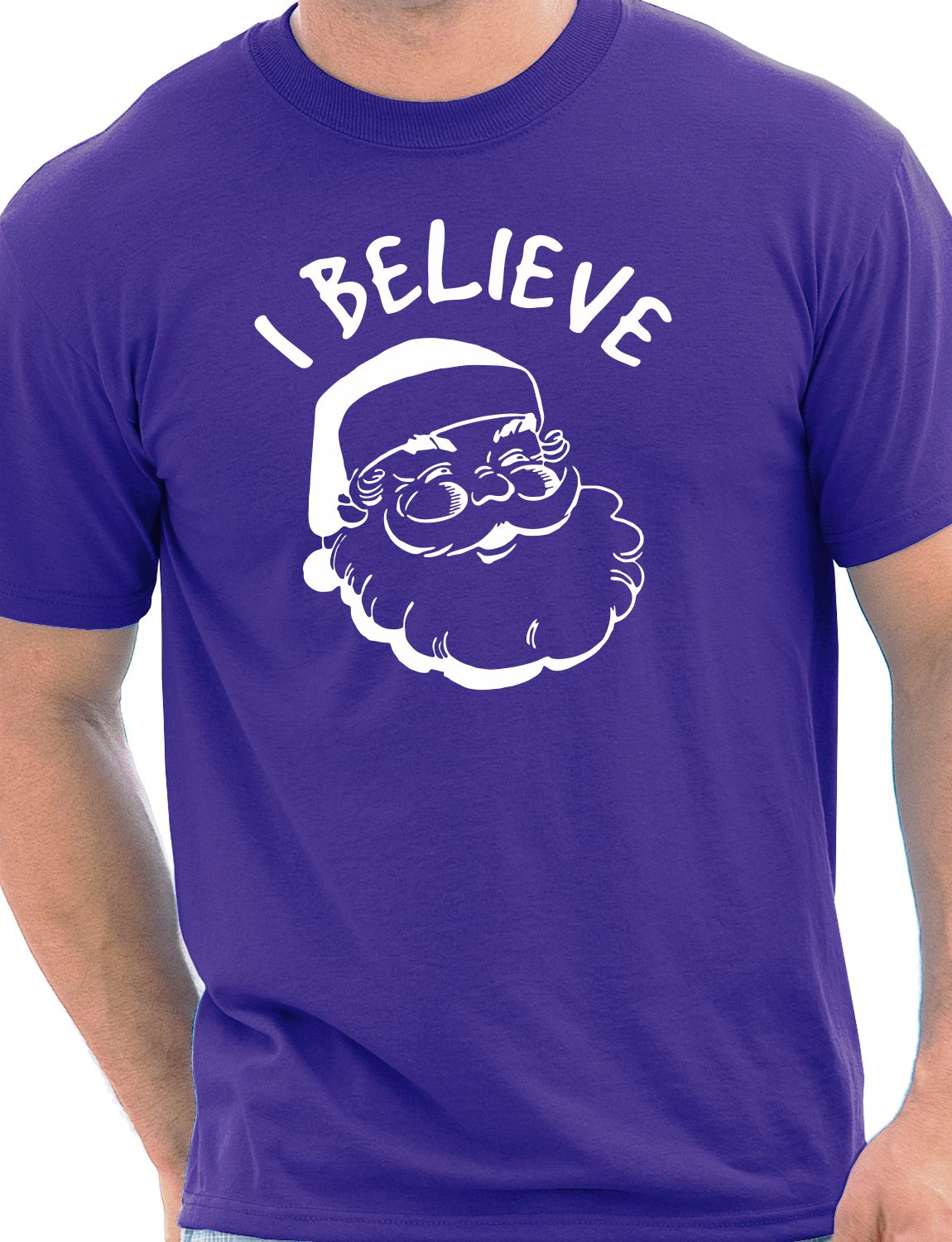 I Believe In Santa Claus Father Christmas Xmas Mens T-Shirt Size S-XXL