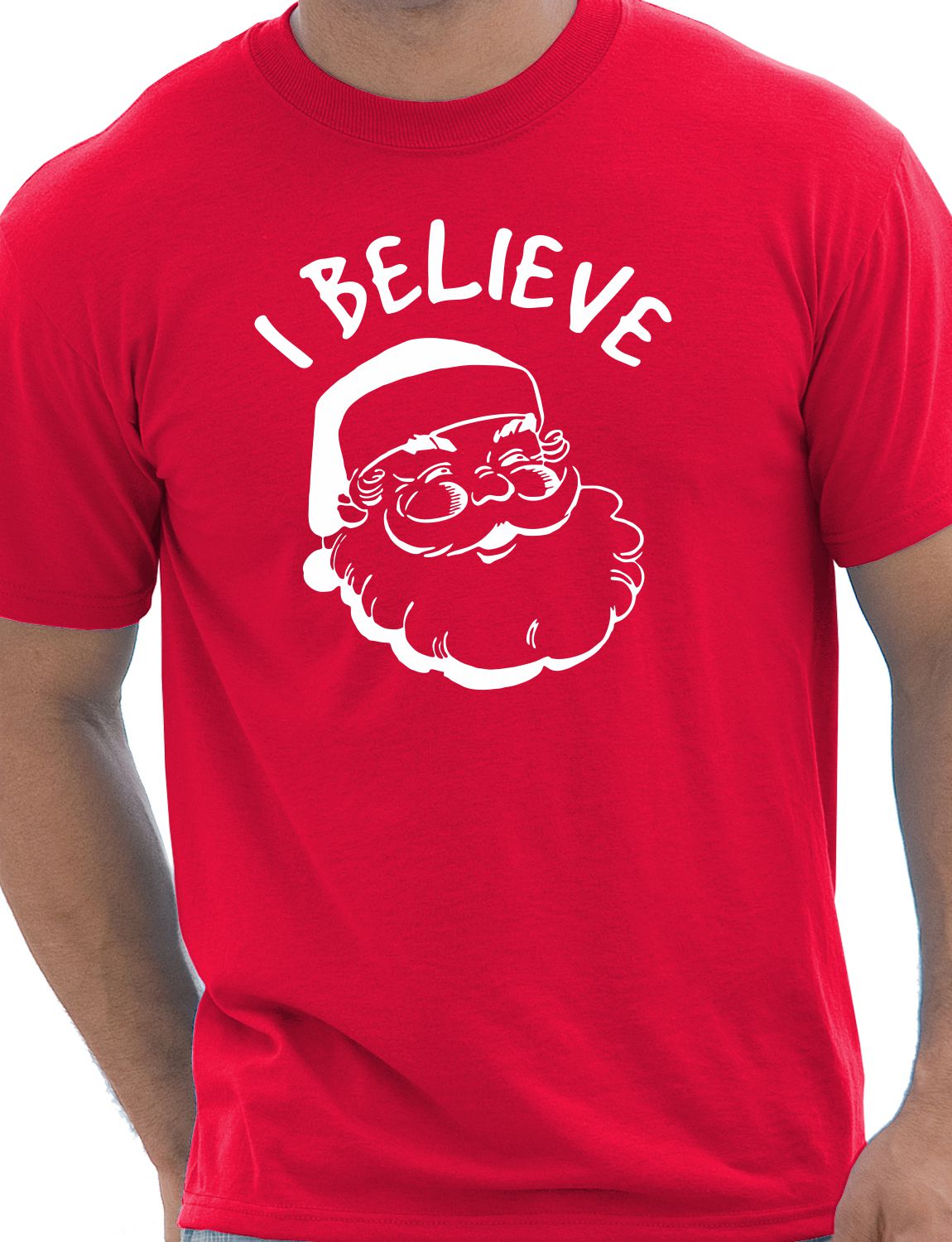 I Believe In Santa Claus Father Christmas Xmas Mens T-Shirt Size S-XXL