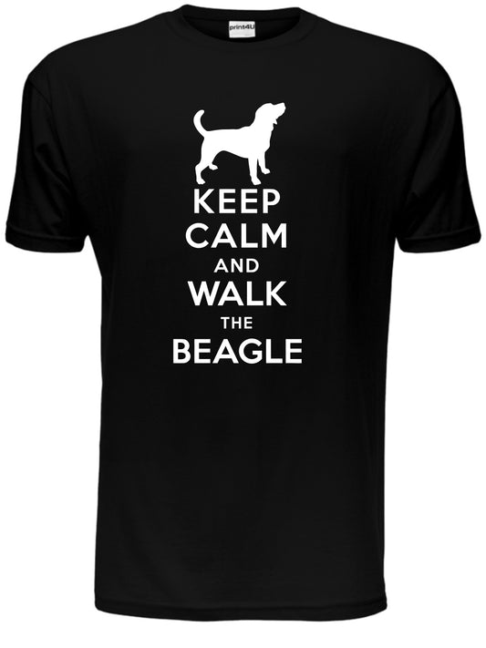 Keep Calm Walk The Beagle KC Dog Lovers Gift Mens T-Shirt Size S-XXL