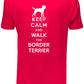 Keep Calm Walk The Border Terrier KC Dog Lovers Gift Mens T-Shirt Size S-XXL