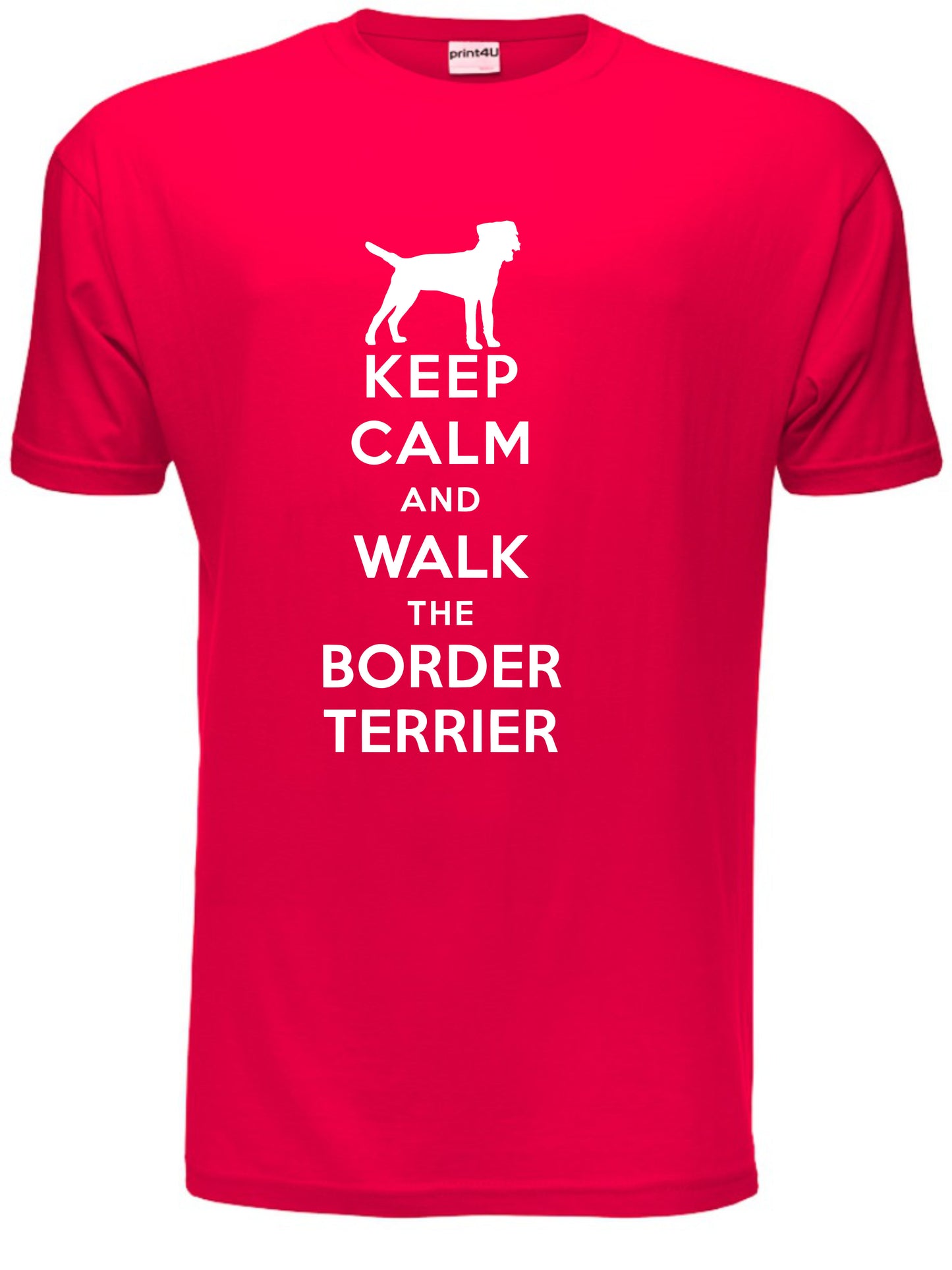 Keep Calm Walk The Border Terrier KC Dog Lovers Gift Mens T-Shirt Size S-XXL