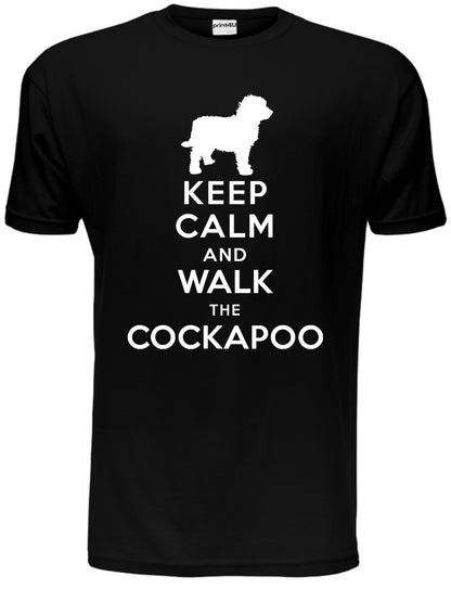 Keep Calm Walk The Cockapoo KC Dog Lovers Gift Mens T-Shirt Size S-XXL