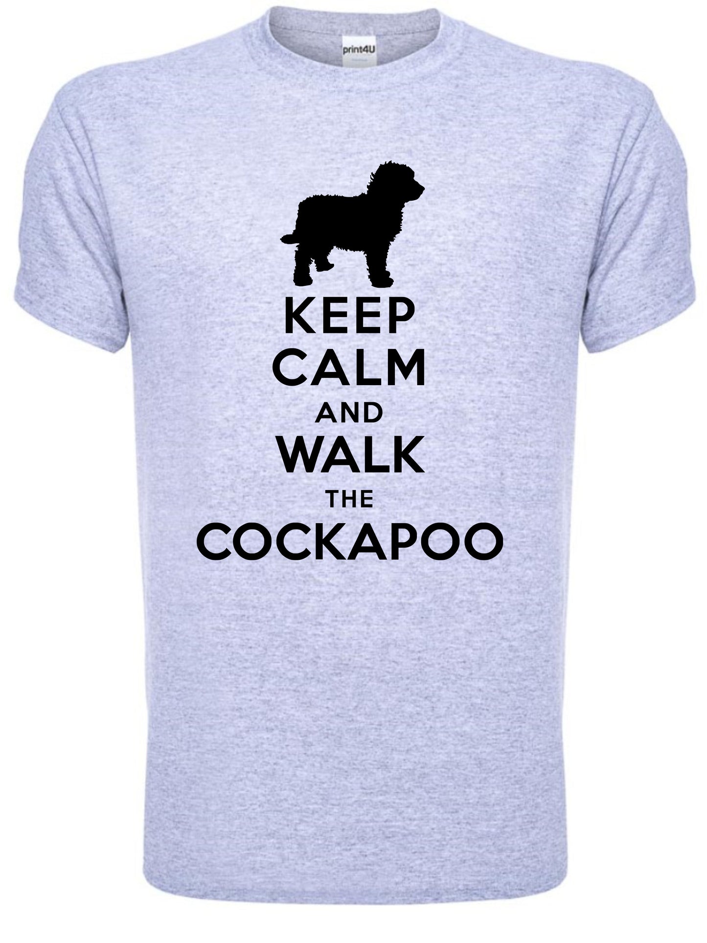 Keep Calm Walk The Cockapoo KC Dog Lovers Gift Mens T-Shirt Size S-XXL