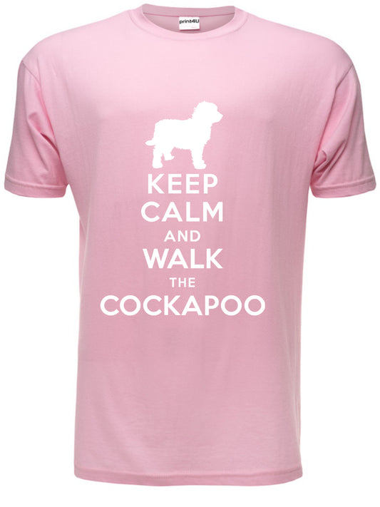 Keep Calm Walk The Cockapoo KC Dog Lovers Gift Mens T-Shirt Size S-XXL