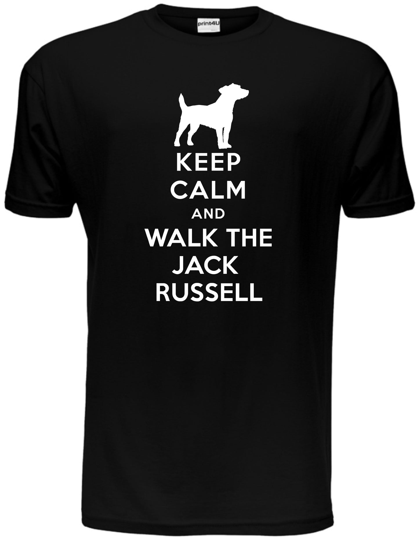 Keep Calm Walk The Jack Russell KC Dog Lovers Gift Mens T-Shirt Size S-XXL