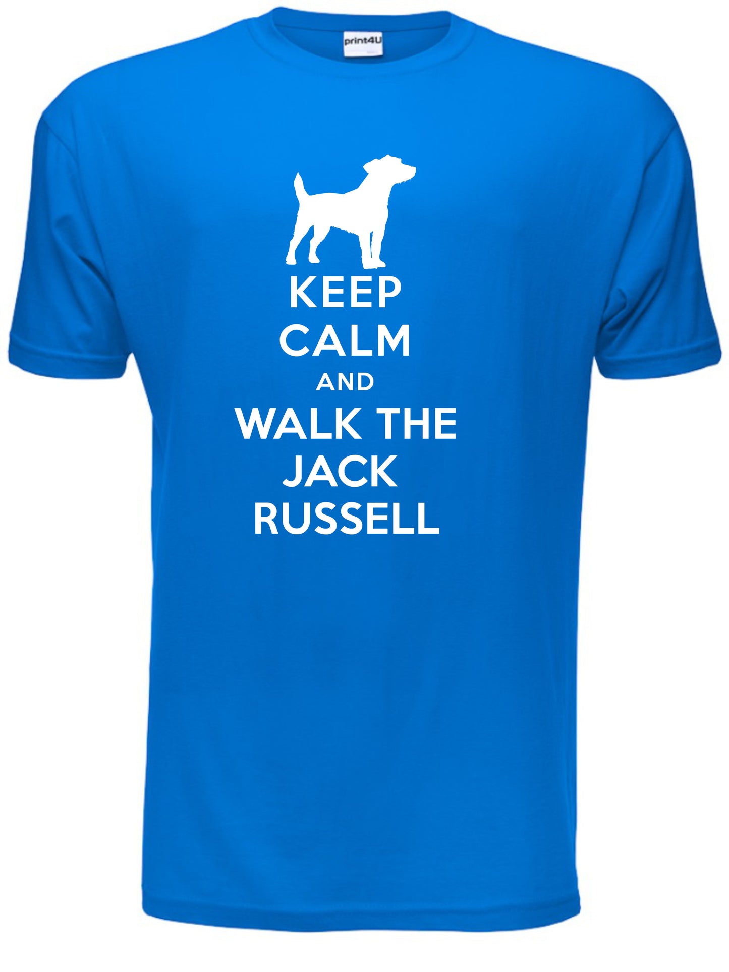 Keep Calm Walk The Jack Russell KC Dog Lovers Gift Mens T-Shirt Size S-XXL