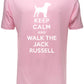 Keep Calm Walk The Jack Russell KC Dog Lovers Gift Mens T-Shirt Size S-XXL