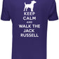 Keep Calm Walk The Jack Russell KC Dog Lovers Gift Mens T-Shirt Size S-XXL