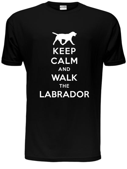 Keep Calm Walk The Labrador KC Dog Lovers Gift Mens T-Shirt Size S-XXL