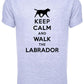 Keep Calm Walk The Labrador KC Dog Lovers Gift Mens T-Shirt Size S-XXL