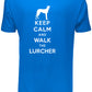 Keep Calm Walk The Lurcher KC Dog Lovers Gift Mens T-Shirt Size S-XXL