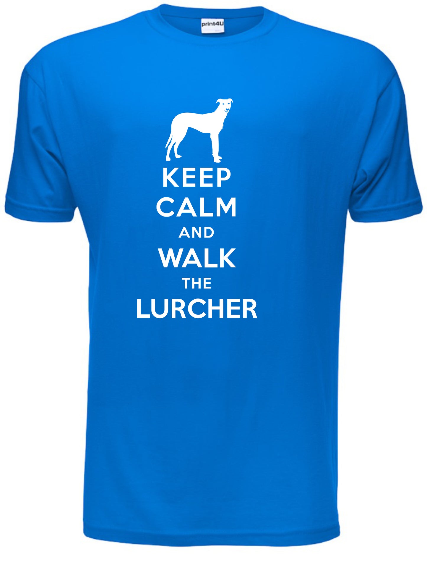 Keep Calm Walk The Lurcher KC Dog Lovers Gift Mens T-Shirt Size S-XXL