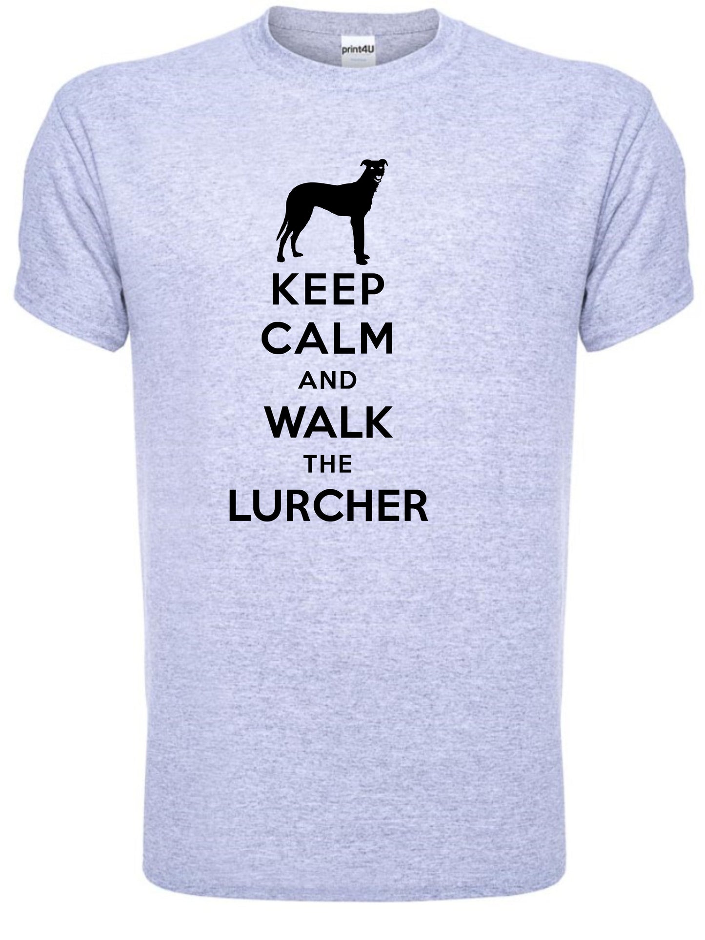 Keep Calm Walk The Lurcher KC Dog Lovers Gift Mens T-Shirt Size S-XXL