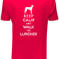 Keep Calm Walk The Lurcher KC Dog Lovers Gift Mens T-Shirt Size S-XXL