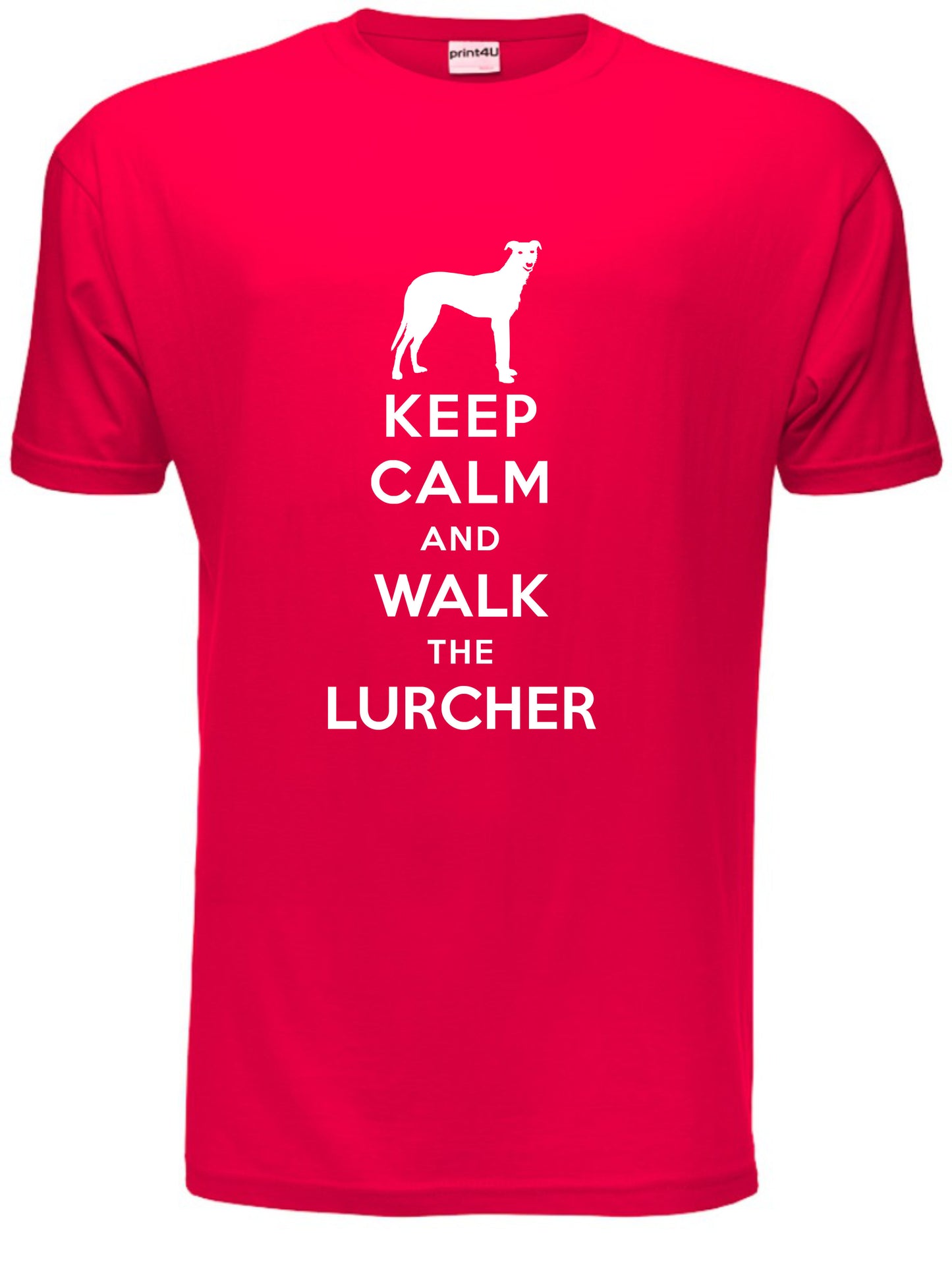 Keep Calm Walk The Lurcher KC Dog Lovers Gift Mens T-Shirt Size S-XXL