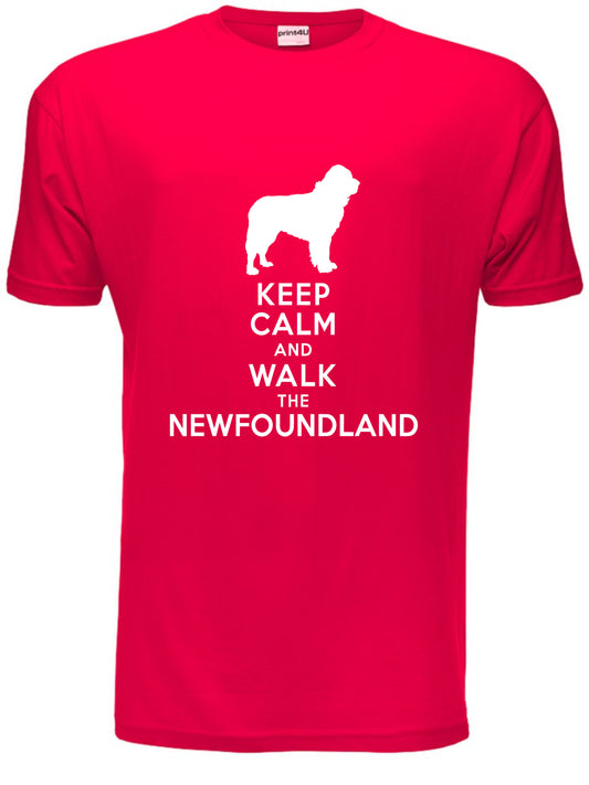 Keep Calm Walk The Newfoundland KC Dog Lovers Gift Mens T-Shirt Size S-XXL