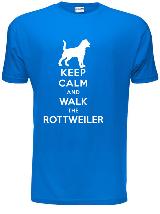 Keep Calm Walk The Rottweiller KC Dog Lovers Gift Mens T-Shirt Size S-XXL