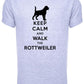 Keep Calm Walk The Rottweiller KC Dog Lovers Gift Mens T-Shirt Size S-XXL