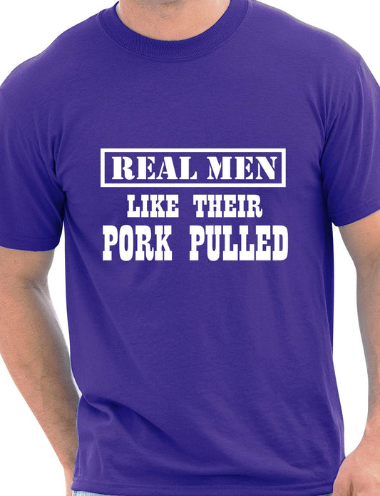 Real Men Like Their Pork Pulled Barbeque Mens T-Shirt Size S-XXL