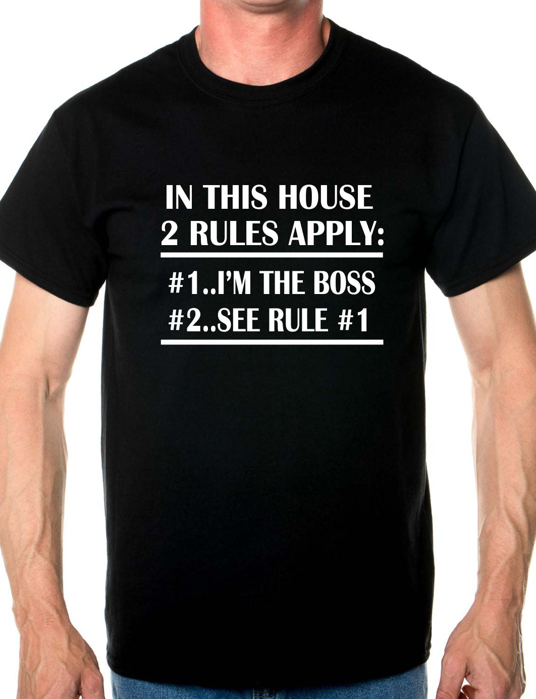 In This House I'm The Boss BBQ Funny Gift Mens T-Shirt Size S-XXL