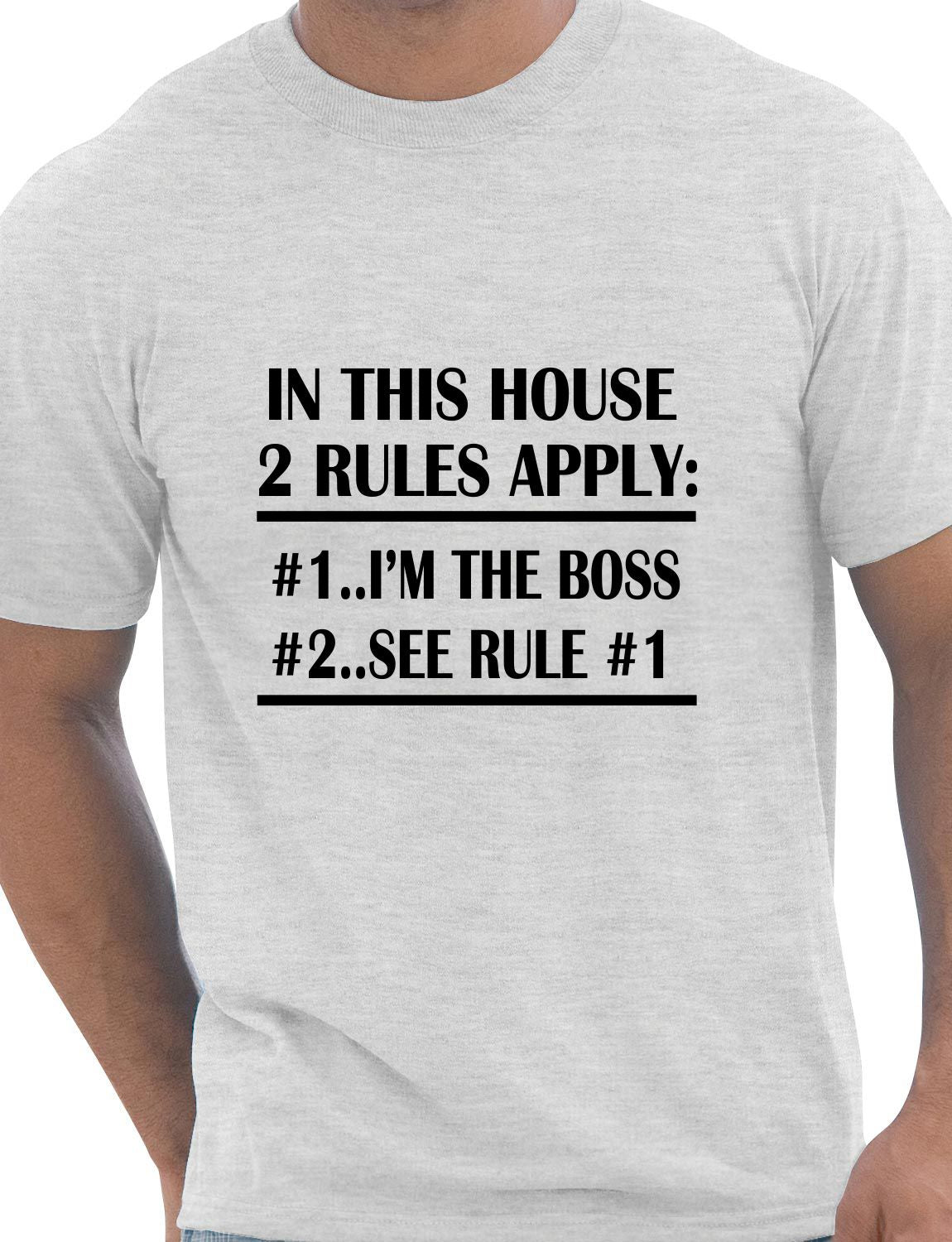 In This House I'm The Boss BBQ Funny Gift Mens T-Shirt Size S-XXL