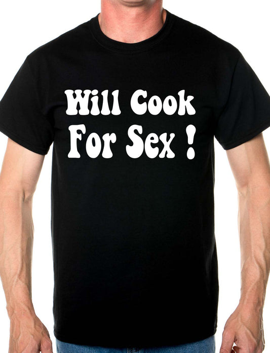 Will Cook For Sex BBQ Mens T-Shirt Size S-XXL