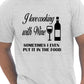 I Love Cooking With Wine BBQ Mens T-Shirt Size S-XXL