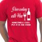 I Love Cooking With Wine BBQ Mens T-Shirt Size S-XXL