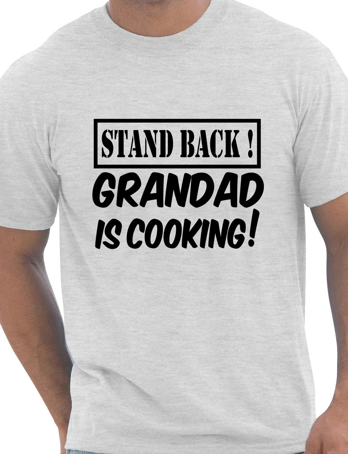 Stand Back Grandad Is Cooking Barbeque Mens T-Shirt Size S-XXL