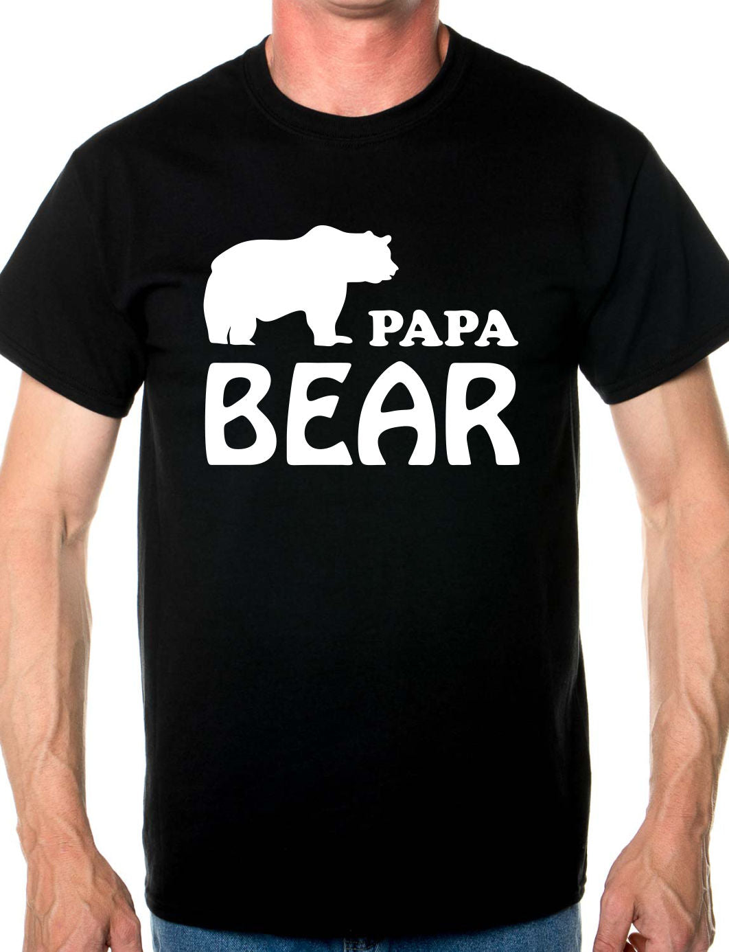 Papa Bear Fathers Day Birthday Mens T-Shirt Size S-XXL