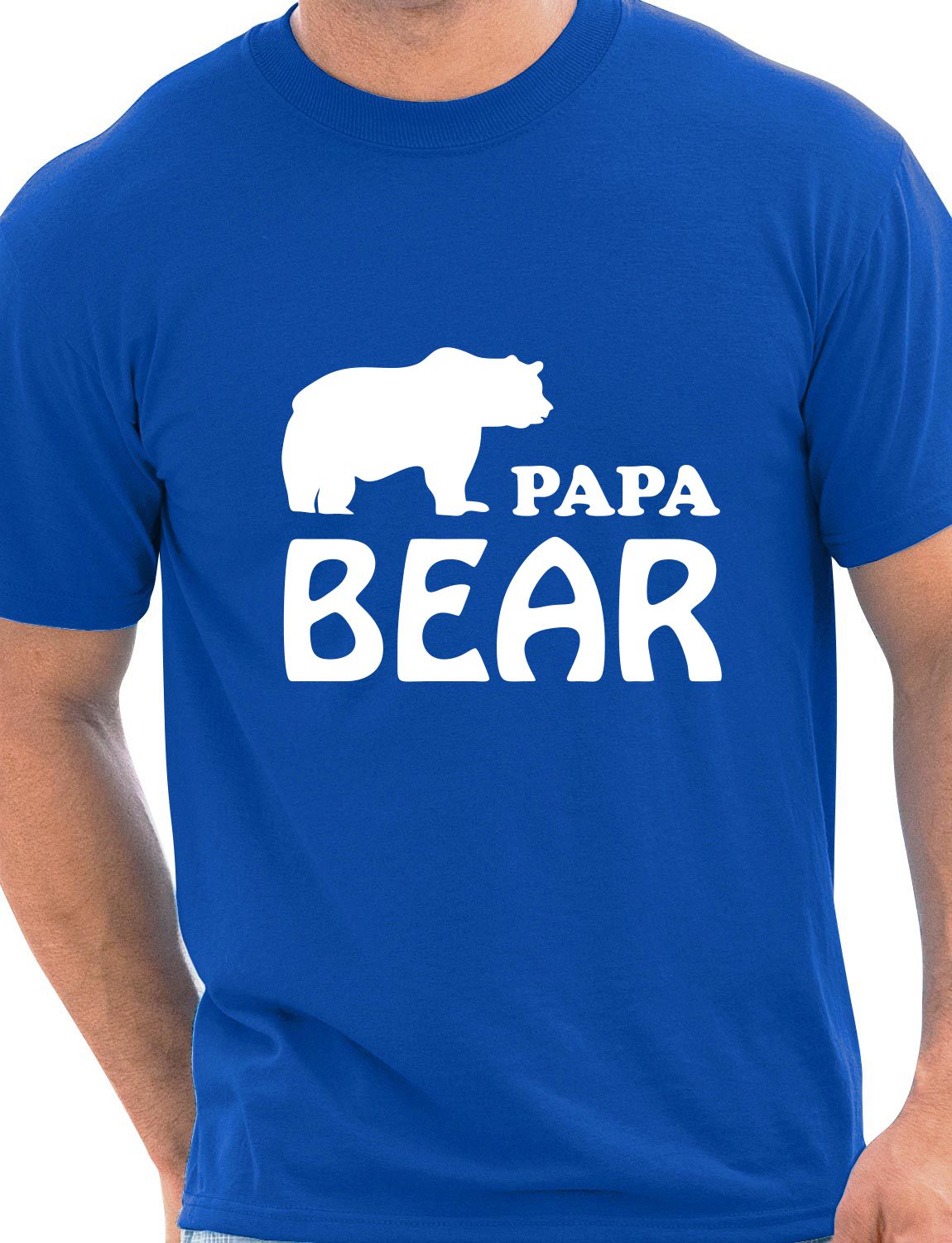 Papa Bear Fathers Day Birthday Mens T-Shirt Size S-XXL