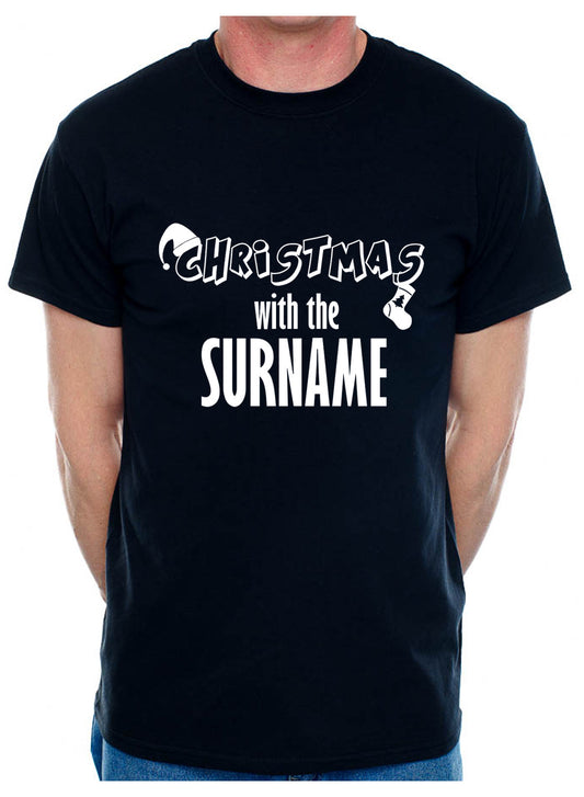 Personalised Mens T-Shirt Christmas With Any Name