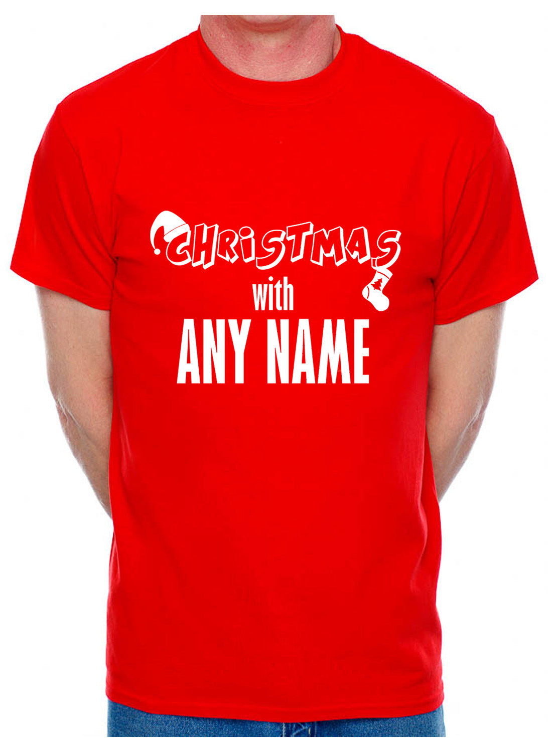 Customised T-Shirt Christmas With The Any Name