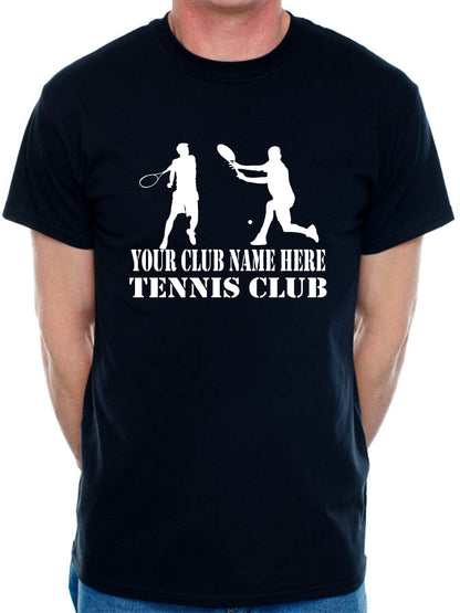 Personalised Mens T-Shirt Your Club Name Here Tennis Local Sports Team Name