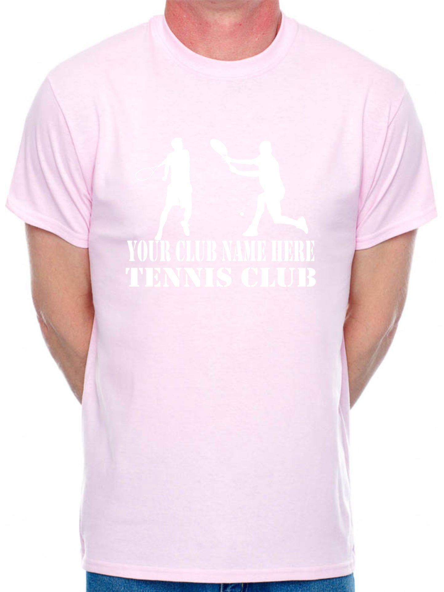 Personalised Mens T-Shirt Your Club Name Here Tennis Local Sports Team Name