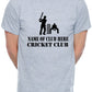 Personalised Mens T-Shirt Cricket Name Of Club Here Any Cricket Team name