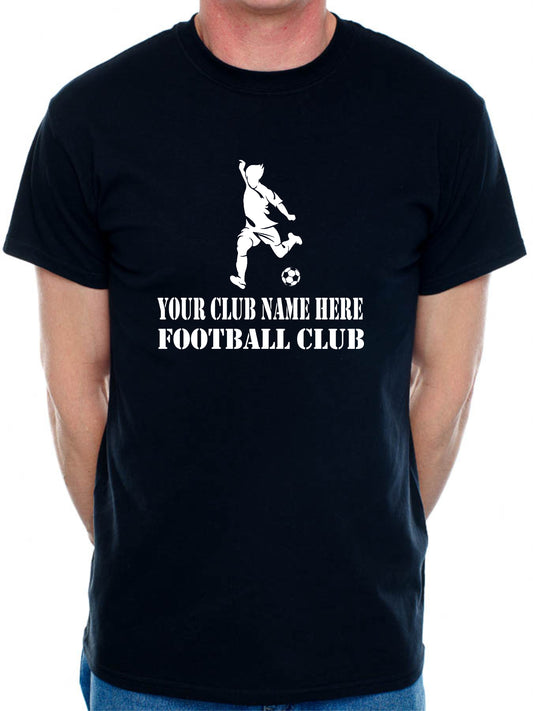 Personalised Mens T-Shirt Your Club Name Here Football Local Sports Team Name