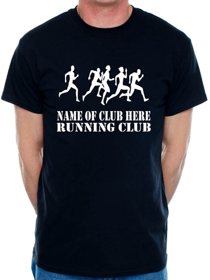 Personalised Mens T-Shirt Running Name Of Club Here Any Running Team Name