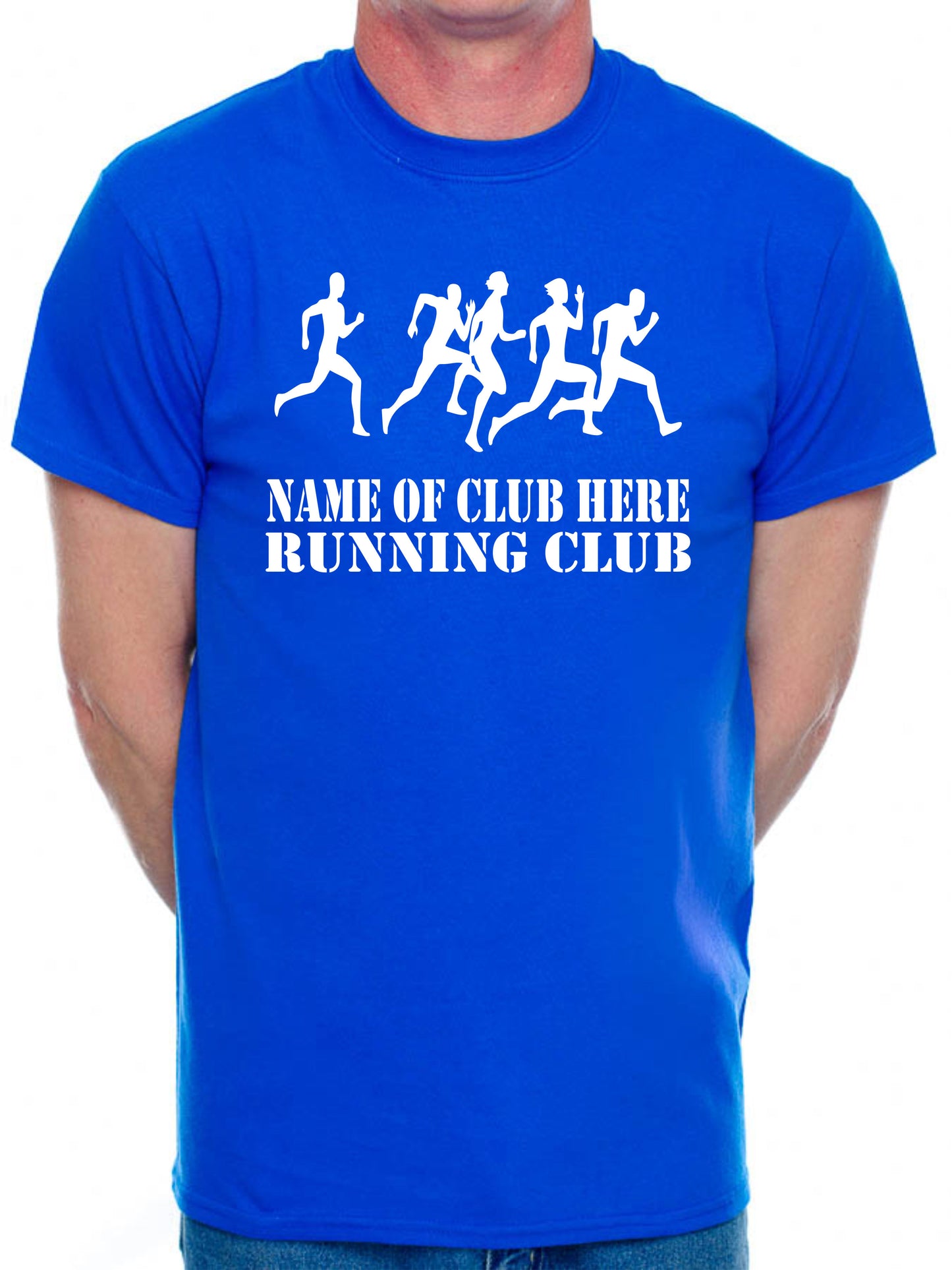 Personalised Mens T-Shirt Running Name Of Club Here Any Running Team Name