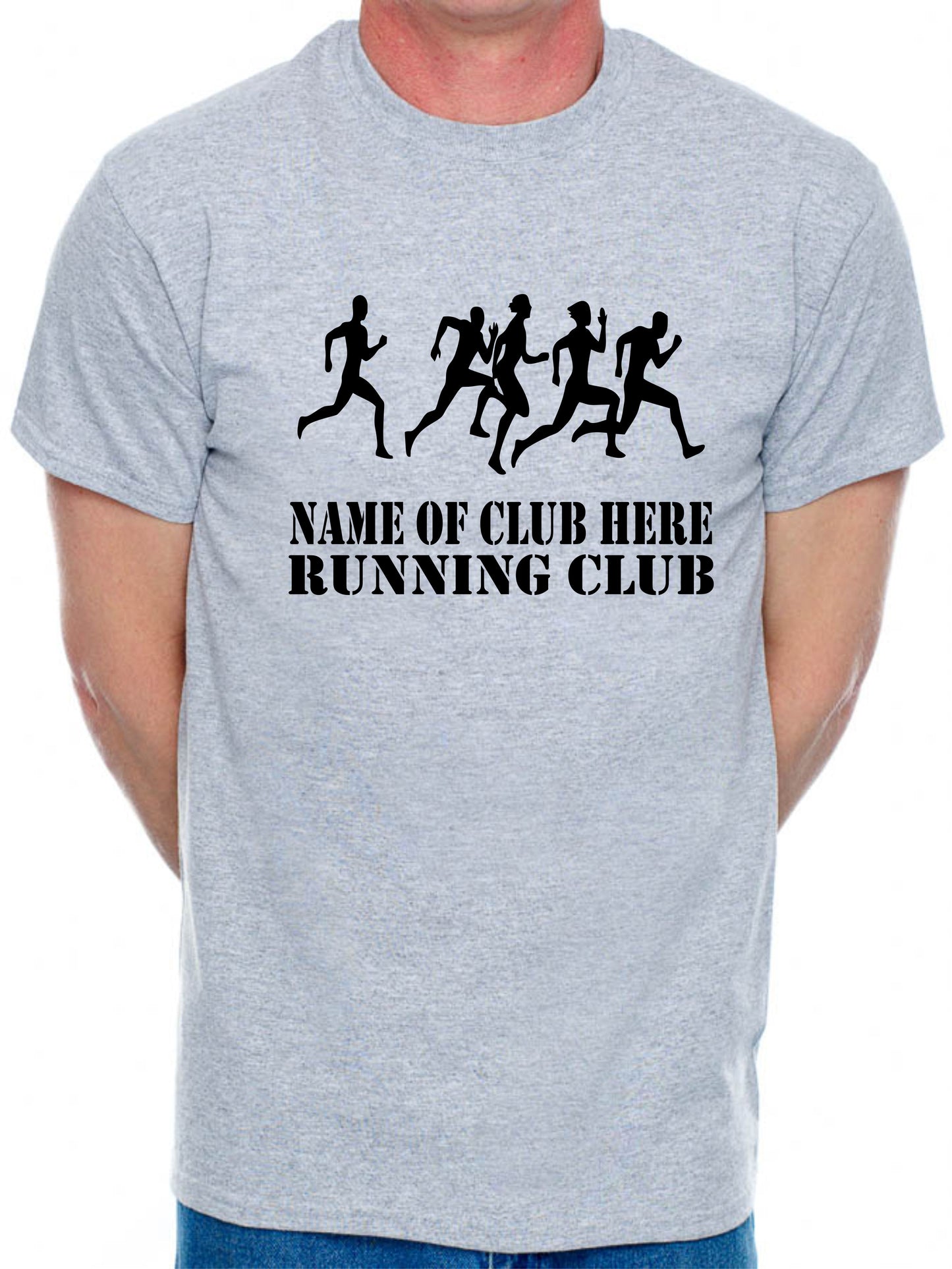 Personalised Mens T-Shirt Running Name Of Club Here Any Running Team Name