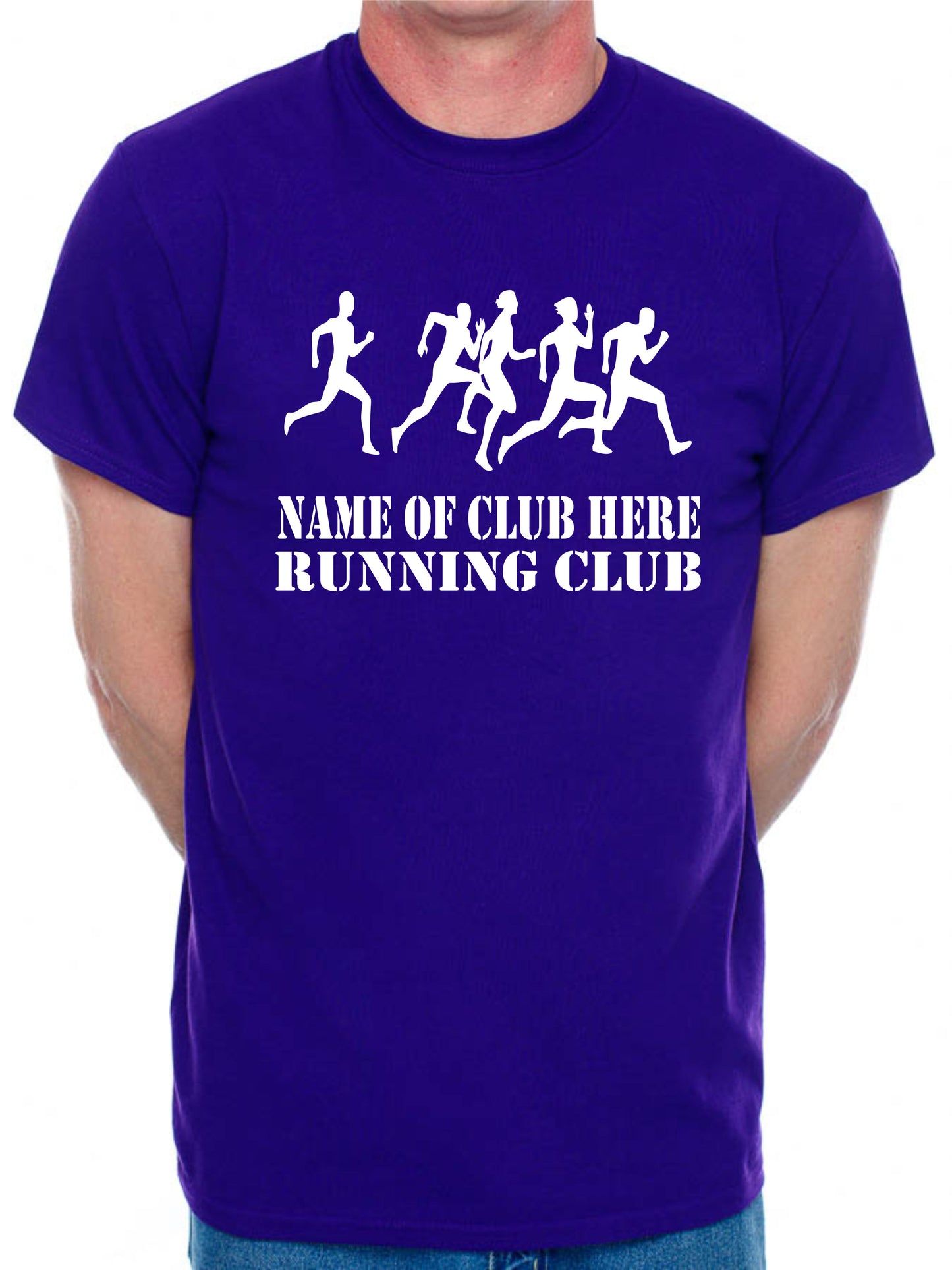 Personalised Mens T-Shirt Running Name Of Club Here Any Running Team Name