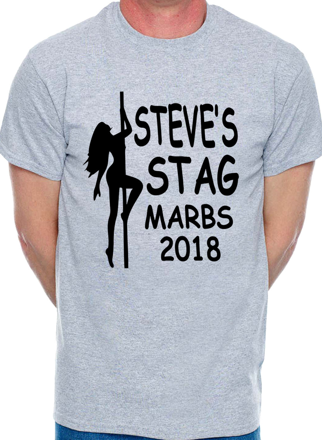 Mens Custom Stag Do T-Shirts Your Choice Of Name Steve's Stag Night