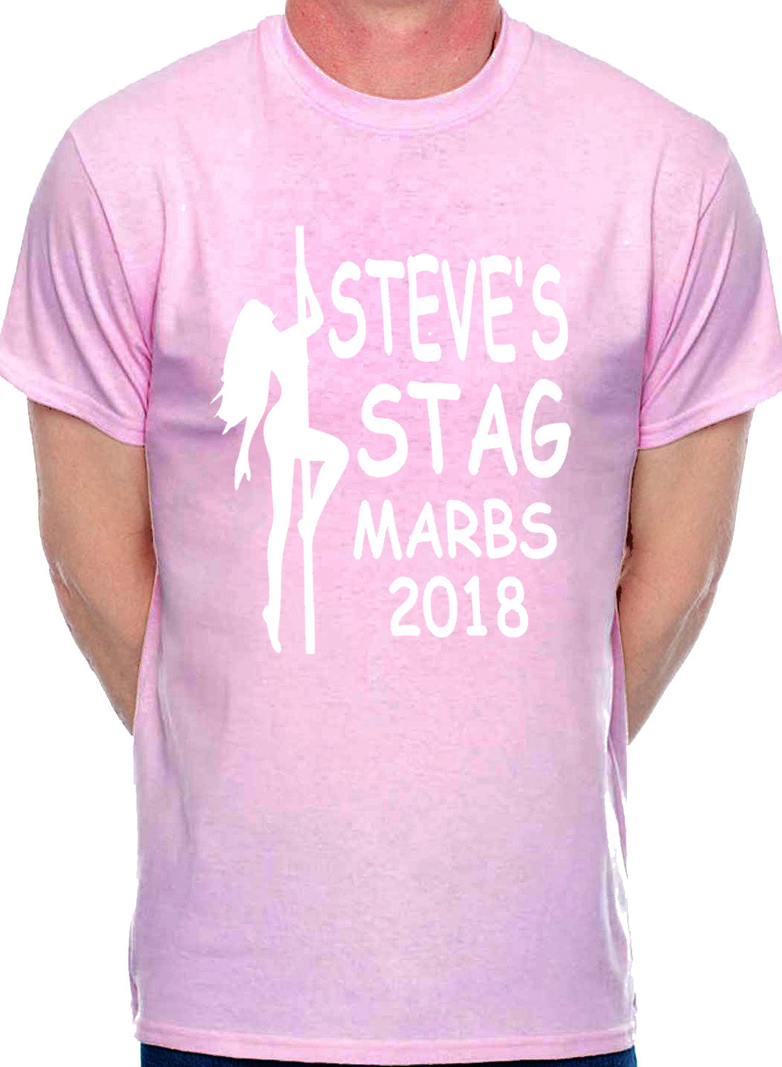 Mens Custom Stag Do T-Shirts Your Choice Of Name Steve's Stag Night