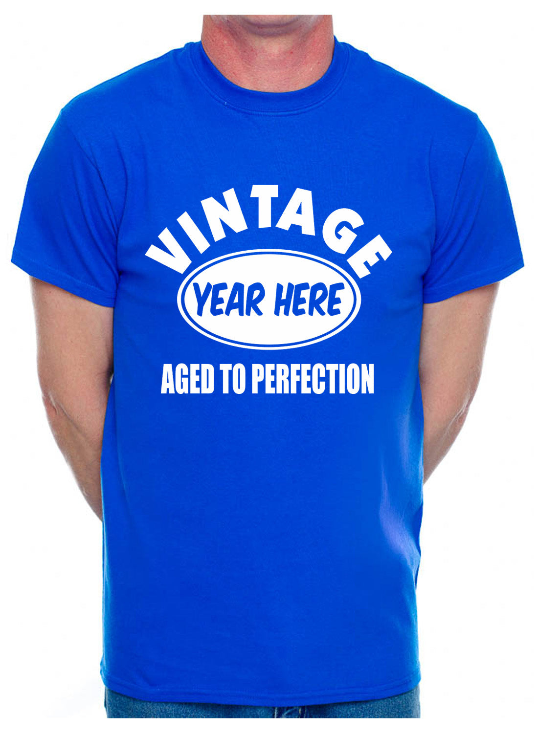 Personalised Mens T-Shirt Birth Year Here Custom