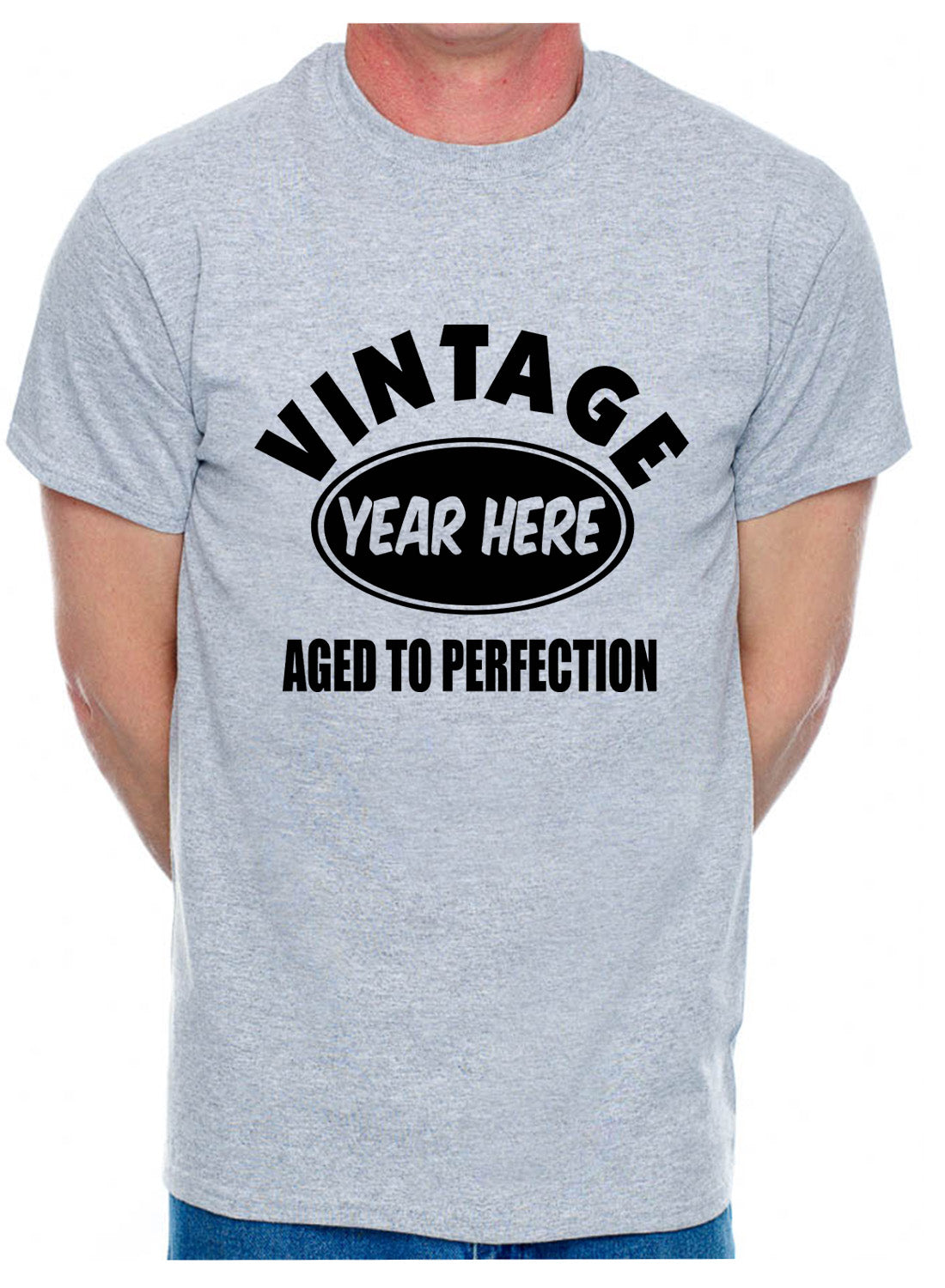 Personalised Mens T-Shirt Birth Year Here Custom