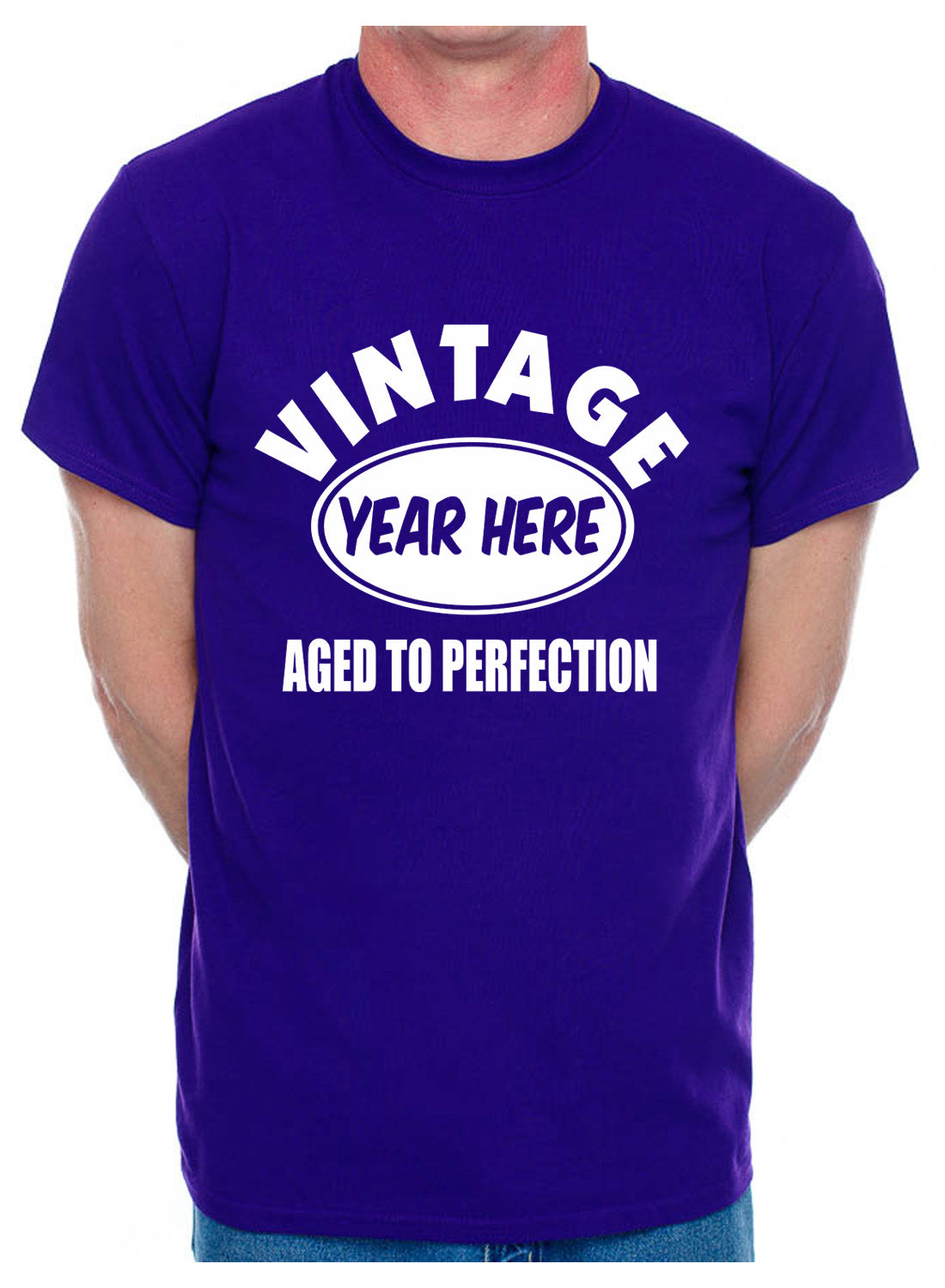 Personalised Mens T-Shirt Birth Year Here Custom