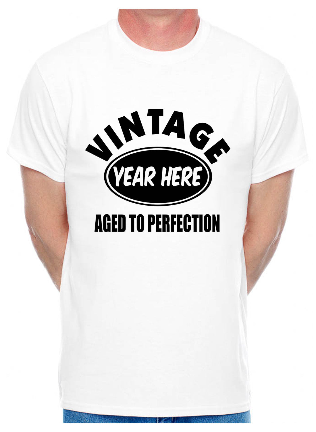 Personalised Mens T-Shirt Birth Year Here Custom